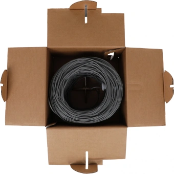 Кабель сетевой Buro BU-COP-040-100M UTP 4 пары cat.5E solid 0.40мм Cu 100м серый - купить недорого с доставкой в интернет-магазине