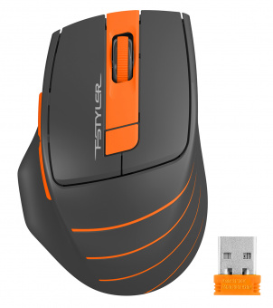Мышь A4Tech Fstyler FG30S серый/оранжевый оптическая (2000dpi) silent беспроводная USB (6but) - купить недорого с доставкой в интернет-магазине