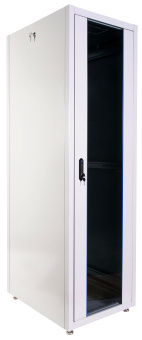 Шкаф серверный ЦМО (ШТК-Э-42.6.10-13АА) напольный 42U 600x1000мм пер.дв.стекл металл 2 бок.пан. направл.под закл.гайки 710кг серый 915мм 95кг 180град. 1987мм IP20 - купить недорого с доставкой в интернет-магазине