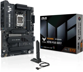 Материнская плата Asus TUF GAMING X870E-PLUS WIFI7 Socket AM5 AMD X870E 4xDDR5 ATX AC`97 8ch(7.1) 2.5Gg RAID+HDMI - купить недорого с доставкой в интернет-магазине