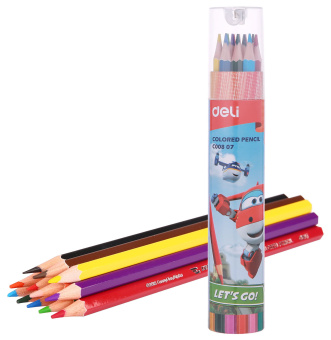 Карандаши цв. Deli EC00807 Super Wings шестигран. тополь 12цв. туба пл. - купить недорого с доставкой в интернет-магазине