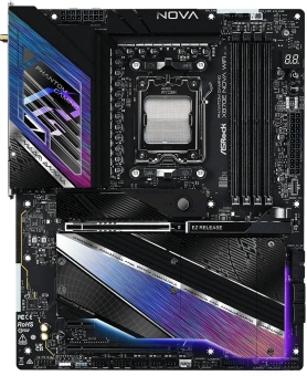 Материнская плата Asrock X870E NOVA WIFI Socket AM5 AMD X870E 4xDDR5 ATX AC`97 8ch(7.1) 5Gigabit RAID+HDMI - купить недорого с доставкой в интернет-магазине