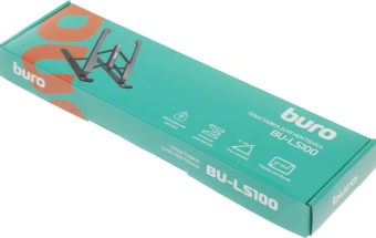 Подставка для ноутбука Buro BU-LS100 260x20x60мм 220г пластик ABS черный - купить недорого с доставкой в интернет-магазине