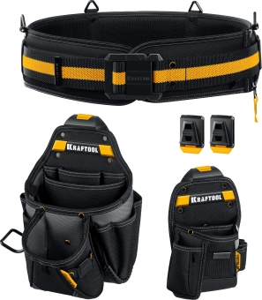 Сумка для инструментов Kraftool KBS-3 17карм. черный/желтый (38762) - купить недорого с доставкой в интернет-магазине