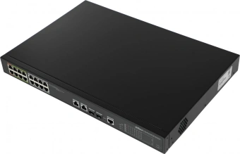 Коммутатор Dahua DH-LR2218-16ET-240 (L2) 16x100Мбит/с 2x1Гбит/с 2xКомбо(1000BASE-T/SFP) 2SFP 14PoE+ 2PoE++ 240W управляемый - купить недорого с доставкой в интернет-магазине