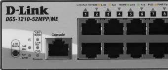 Коммутатор D-Link DGS-1210-52MPP/ME/B3A (L2) 48x1Гбит/с 4SFP 48PoE 740W управляемый - купить недорого с доставкой в интернет-магазине
