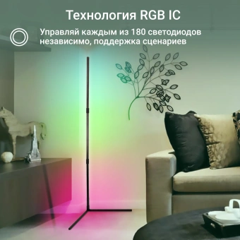 Умный светильник Digma FloorLight FL11 напол. черный (FL11) - купить недорого с доставкой в интернет-магазине