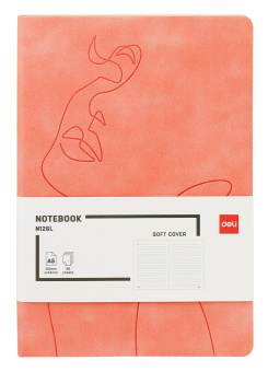 Блокнот Deli EN126LORANGE A5 210х143мм искусст. кожа 96л линейка мягкая обложка оранжевый - купить недорого с доставкой в интернет-магазине