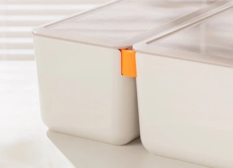 Короб для хранения Deli XDM11pink 1отд. 212x212x93.5мм розовый/серый пластик - купить недорого с доставкой в интернет-магазине