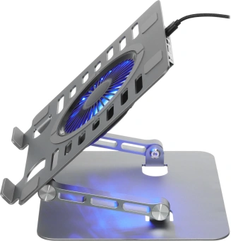 Подставка для ноутбука Digma D-NCP170-1xRGB110 17" 240x230x50мм 28дБ 2xUSB 1x 110ммFAN 790г Fan-control алюминий серый - купить недорого с доставкой в интернет-магазине