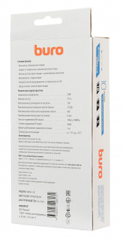 Сетевой фильтр Buro 800SH-3-B 3м (8 розеток) черный (коробка) - купить недорого с доставкой в интернет-магазине