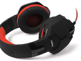 Наушники с микрофоном Sven AP-G988MV черный/красный 2.2м накладные оголовье (SV-014797) - купить недорого с доставкой в интернет-магазине