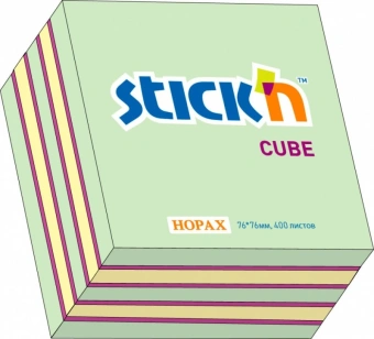 Блок самоклеящийся бумажный Stick`n 21342 76x76мм 400лист. 70г/м2 неон+пастель зеленый 3цв.в упак. - купить недорого с доставкой в интернет-магазине