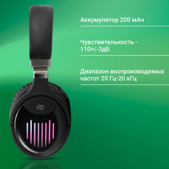 Гарнитура накладные Digma BT-16 черный беспроводные bluetooth оголовье (BT-16B) - купить недорого с доставкой в интернет-магазине