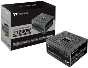 Блок питания Thermaltake ATX 1200W Toughpower GF3 Gen.5 80+ gold 24pin APFC 140mm fan color LED 12xSATA Cab Manag RTL - купить недорого с доставкой в интернет-магазине