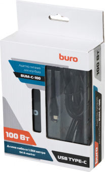 Блок питания Buro BUM-С-100 автоматический 100W 5V-20V 5A 1xUSB 2.4A от бытовой электросети LED индикатор - купить недорого с доставкой в интернет-магазине