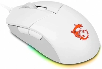 Мышь MSI Clutch GM11 белый оптическая 5000dpi USB 5but (S12-0401970-CLA) - купить недорого с доставкой в интернет-магазине