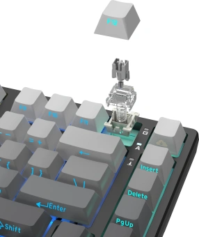 Клавиатура A4Tech MS76 PLUS механическая черный/серый USB Multimedia for gamer LED кабель 1.8м - купить недорого с доставкой в интернет-магазине