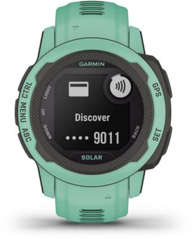 Смарт-часы Garmin Instinct 2S Solar Tactical 20мм 1.3" AMOLED корп.черный/мятный рем.мятный (010-02564-02) - купить недорого с доставкой в интернет-магазине