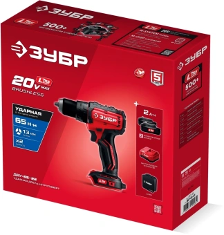Дрель-шуруповерт Зубр ДБУ-65-22 40Вт аккум. патрон:быстрозажимной - купить недорого с доставкой в интернет-магазине