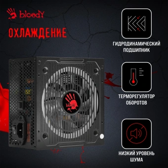 Блок питания Bloody ATX 700W BD-PS700W 80 PLUS WHITE (20+4pin) APFC 120mm fan color LED 6xSATA RTL - купить недорого с доставкой в интернет-магазине