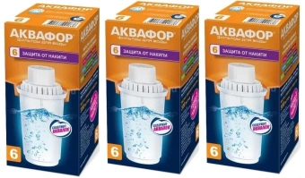 Картридж Аквафор В6 для кувшинов ресурс:300л (упак.:3шт) - купить недорого с доставкой в интернет-магазине
