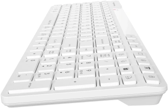 Клавиатура A4Tech Fstyler FBK27C AS белый USB беспроводная BT/Radio slim Multimedia (FBK27C AS) - купить недорого с доставкой в интернет-магазине