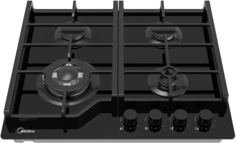 Газовая варочная поверхность Midea MG693TGB черный - купить недорого с доставкой в интернет-магазине