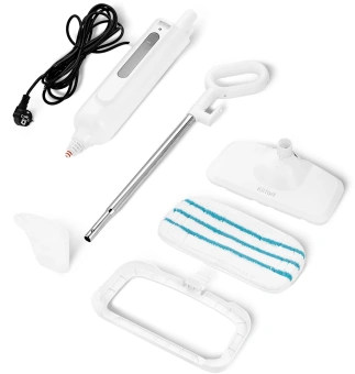 Швабра паровая Kitfort КТ-1052 1300Вт белый - купить недорого с доставкой в интернет-магазине