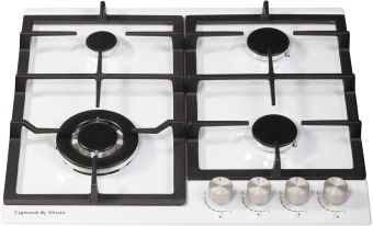 Газовая варочная поверхность Zigmund & Shtain Sabaf G 14.6 W белый - купить недорого с доставкой в интернет-магазине