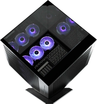 Корпус Azza CUBE PLUS черный без БП ATX 6x120mm 2xUSB3.0 1xUSB3.1 audio bott PSU - купить недорого с доставкой в интернет-магазине