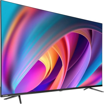 Телевизор LED Hyundai 55" H-LED55BU7100 WebOS Frameless Metal серый/серый 4K Ultra HD 60Hz MEMC DVB-T DVB-T2 DVB-C DVB-S DVB-S2 USB WiFi Smart TV - купить недорого с доставкой в интернет-магазине