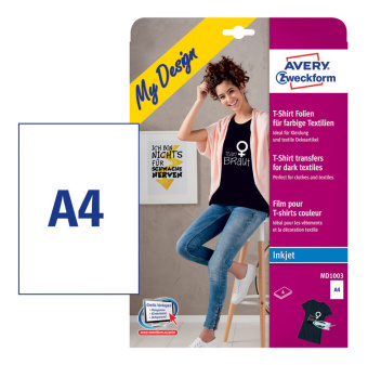 Термотрансфер Avery Zweckform MD1003 A4/4л./белый матовое для струйной печати - купить недорого с доставкой в интернет-магазине