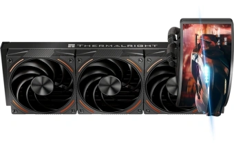 Система водяного охлаждения Thermalright Rainbow Vision 360 Turbo Soc-AM5/AM4/1200/1700/1851 черный 4-pin 28.1dB Al LCD Ret (R-VISION-TURBO-360-BL-ARGB) - купить недорого с доставкой в интернет-магазине
