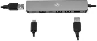 Разветвитель USB-C + USB-A Digma DHUB-7USB-AC 7порт. серебристый - купить недорого с доставкой в интернет-магазине
