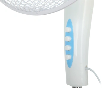 Вентилятор напольный Scarlett SC-SF111B29 45Вт скоростей:3 белый/голубой - купить недорого с доставкой в интернет-магазине