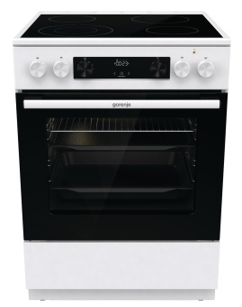 Плита Электрическая Gorenje GECS6C70WC белый/черный стеклокерамика (без крышки) - купить недорого с доставкой в интернет-магазине