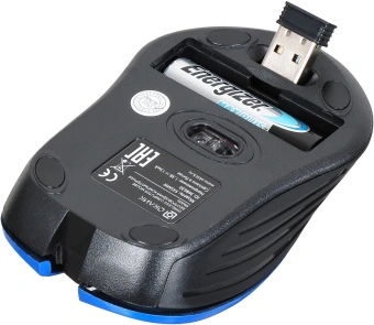 Мышь Оклик 545MW черный/синий оптическая 1600dpi беспров. USB для ноутбука 4but (368630) - купить недорого с доставкой в интернет-магазине