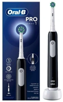 Зубная щетка электрическая Oral-B Cross Action Pro 1 500/D305.513.3 черный - купить недорого с доставкой в интернет-магазине