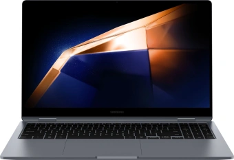 Ноутбук Samsung Galaxy Book 4 360 NP750 Core 5 120U 16Gb SSD512Gb Intel Graphics 15.6" AMOLED Touch FHD (1920x1080) Windows 11 Home English grey WiFi BT Cam (NP750QGK-KG1IN) - купить недорого с доставкой в интернет-магазине