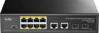 Коммутатор Cudy GS1010PS2 (L2) 10x1Гбит/с 2xКомбо(1000BASE-T/SFP) 2SFP 8PoE 120W неуправляемый - купить недорого с доставкой в интернет-магазине