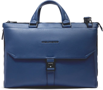 Деловая сумка Piquadro Than CA4021S135/BLU с отделением для ноутбука синий натур.кожа - купить недорого с доставкой в интернет-магазине