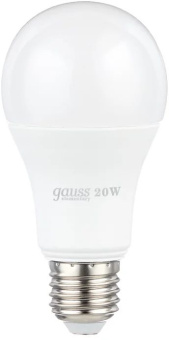 Лампа светодиодная Gauss Elementary 20Вт цок.:E27 груша 220B 4100K св.свеч.бел.ней. A60 (упак.:10шт) (23229) - купить недорого с доставкой в интернет-магазине