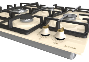 Газовая варочная поверхность Gorenje GW6D42CLI слоновая кость - купить недорого с доставкой в интернет-магазине