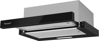 Вытяжка встраиваемая Weissgauff TEL 500 Glass черный управление: кулисные переключатели (1 мотор) - купить недорого с доставкой в интернет-магазине