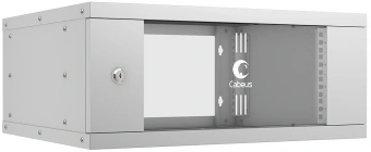 Шкаф коммутационный Cabeus (WSC-05D-4U55/45) настенный 4U 550x450мм пер.дв.стекл 30кг серый 390мм IP20 сталь - купить недорого с доставкой в интернет-магазине