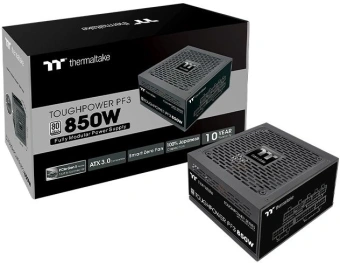 Блок питания Thermaltake ATX 850W Toughpower PF3 Gen.5 80+ platinum 24pin APFC 120mm fan 8xSATA Cab Manag RTL - купить недорого с доставкой в интернет-магазине