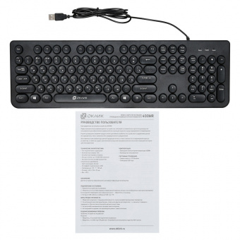 Клавиатура Оклик 400MR черный USB slim - купить недорого с доставкой в интернет-магазине