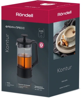 Френч-пресс Rondell Kontur RDS-2075 0.35л черный - купить недорого с доставкой в интернет-магазине