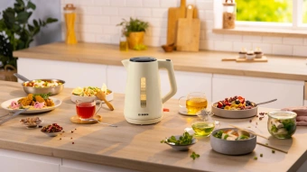 Чайник электрический Bosch TWK1M127 1.7л. 2400Вт бежевый корпус: пластик - купить недорого с доставкой в интернет-магазине